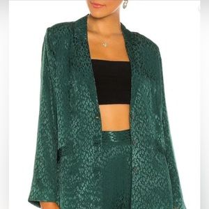NWT L*Space Emerald Green Ultramarine Stain Bennet Blazer